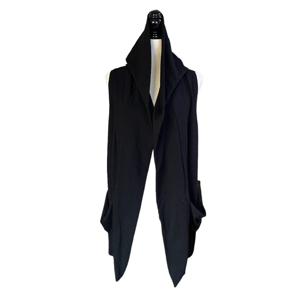 Buttercream Black Bamboo Open Waterfall Vest US 3x